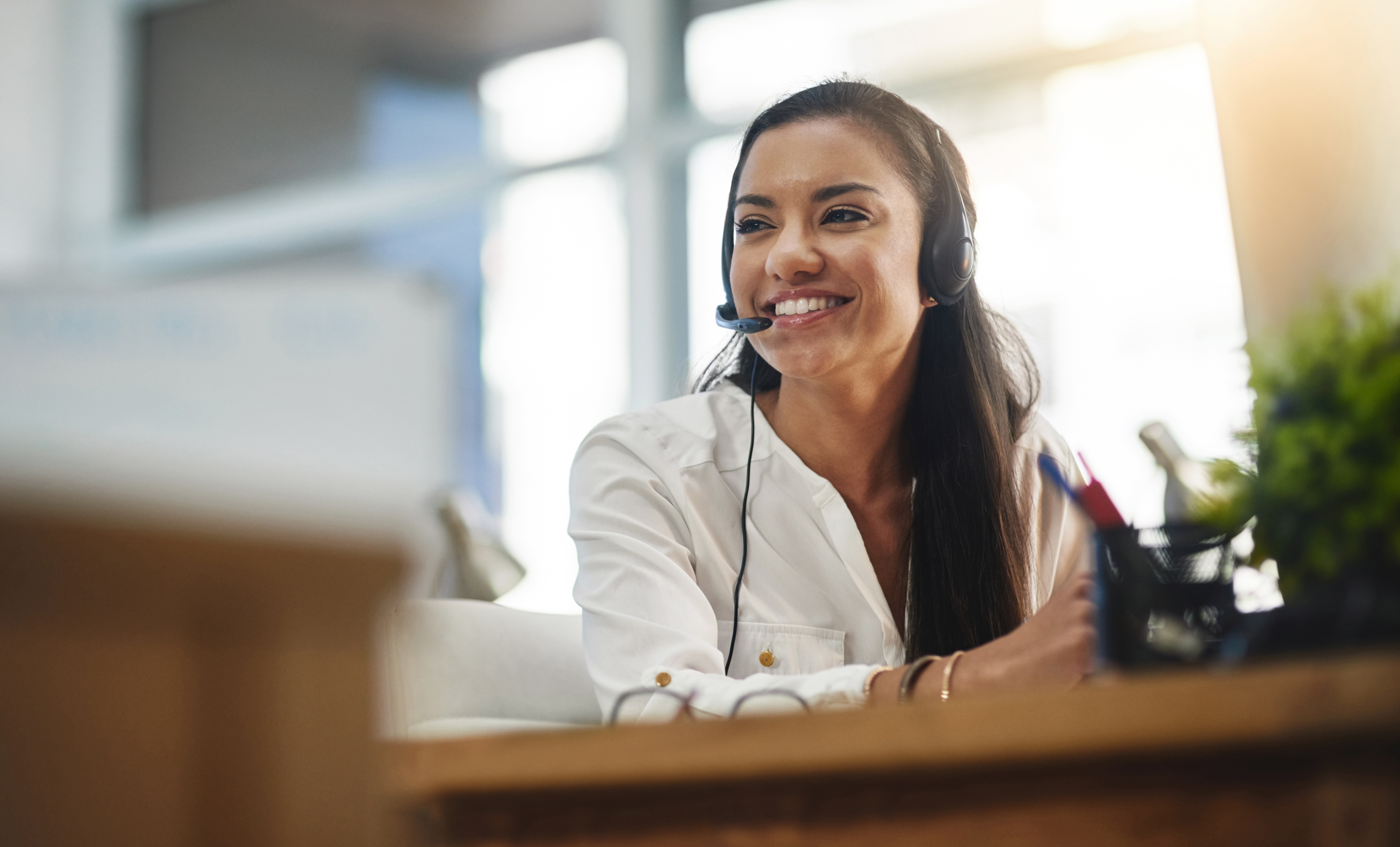 Contact Centre Lady Smiling