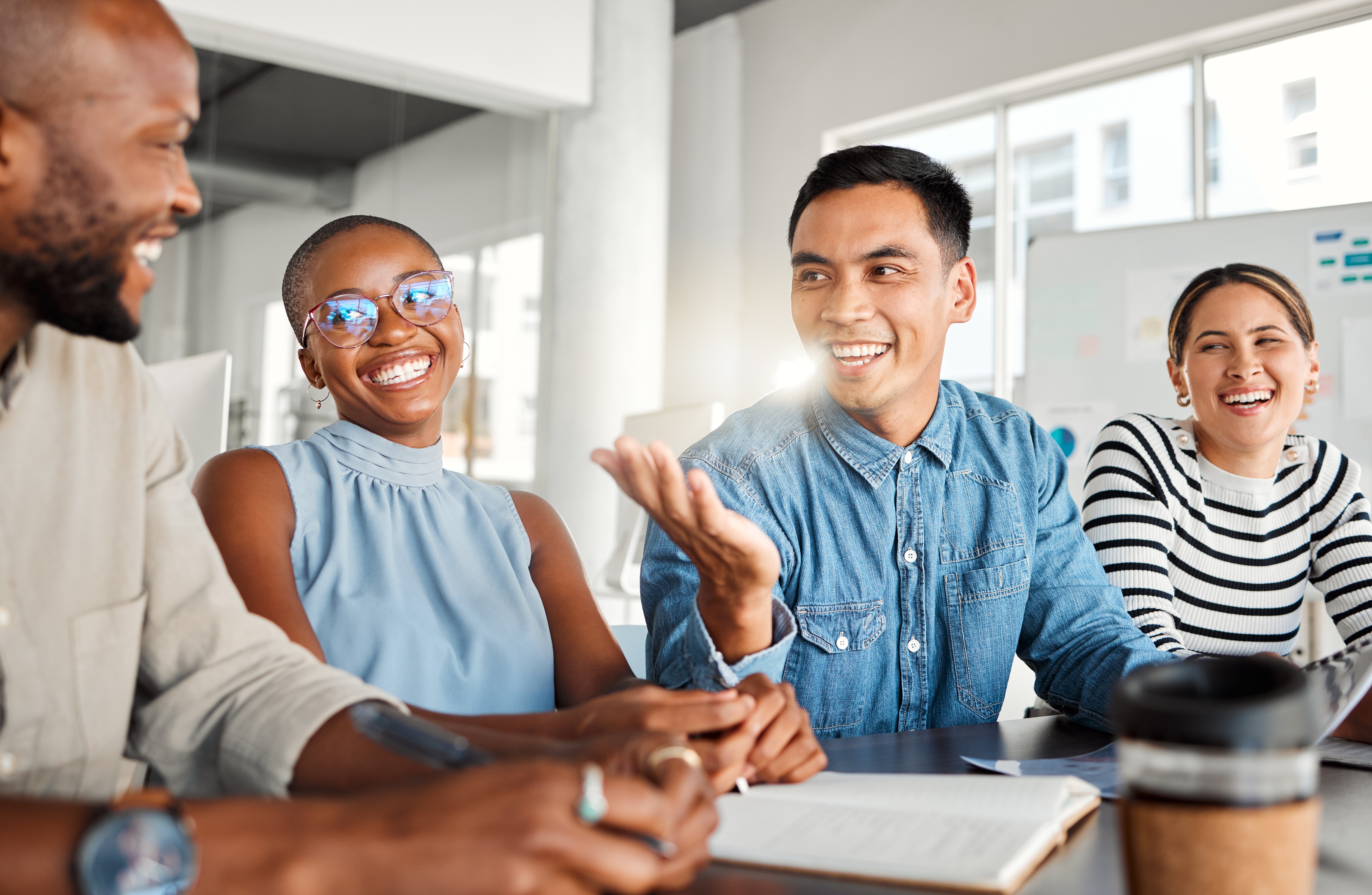 People In Office Smiling