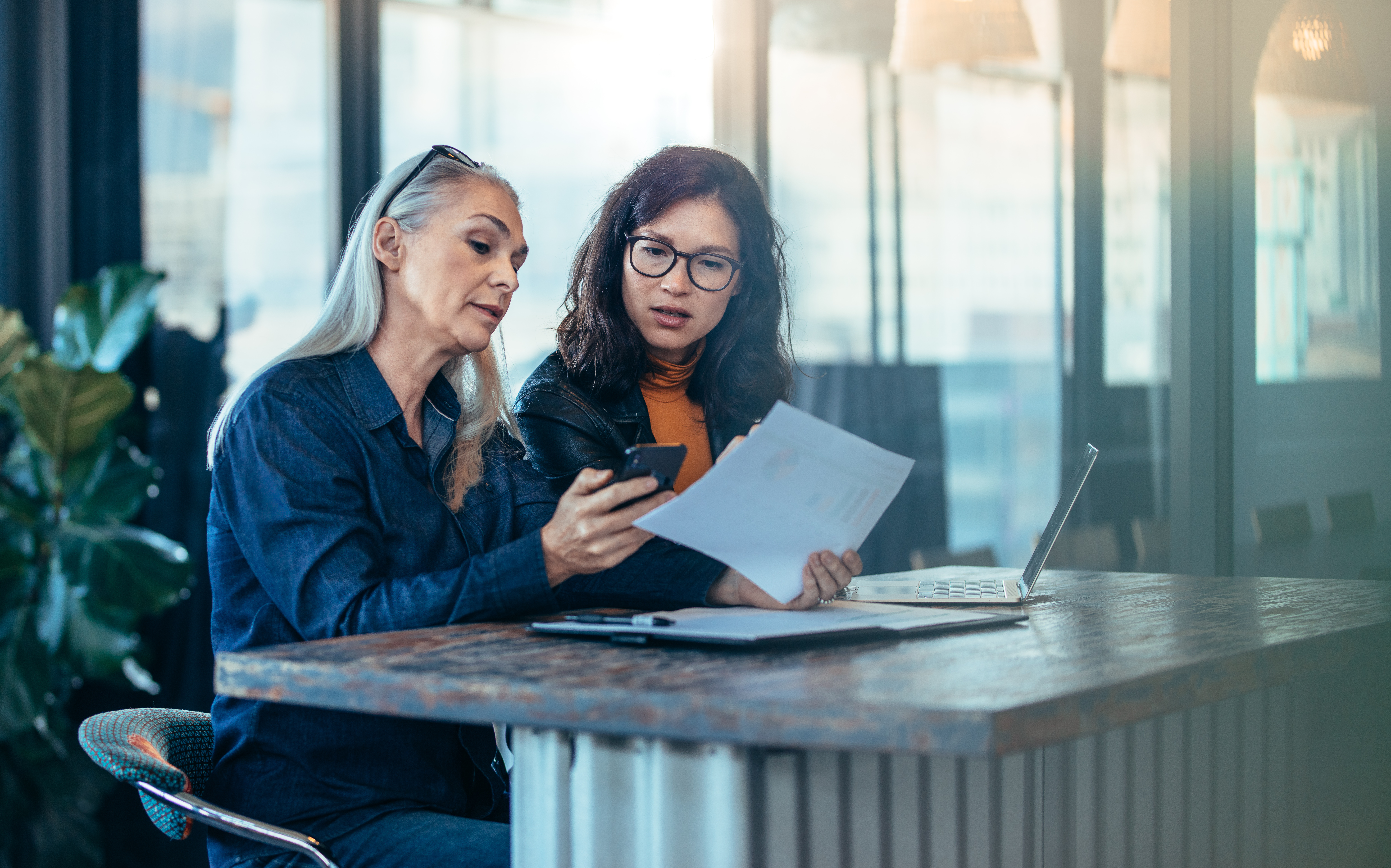 Women in office speaking