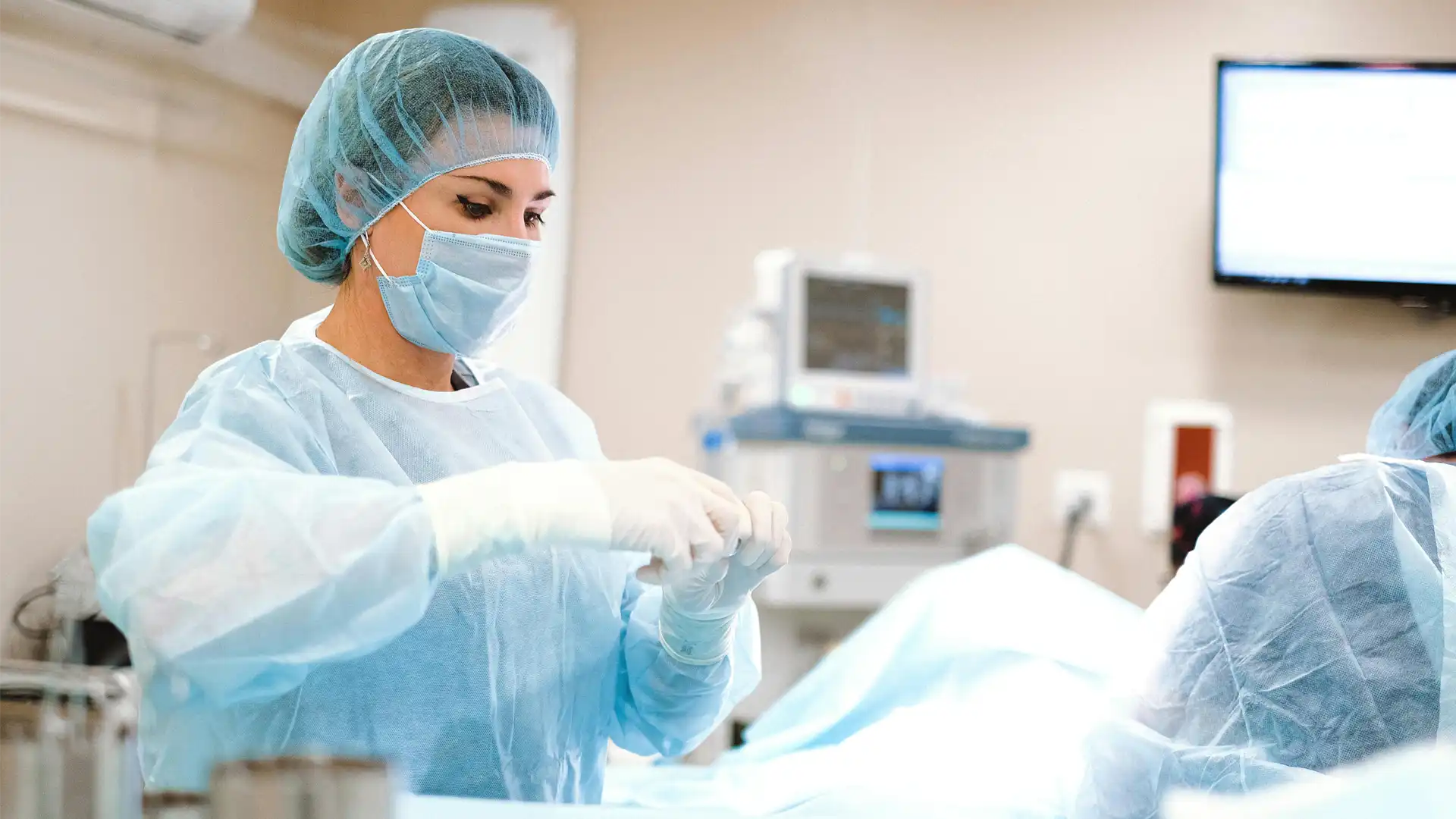 Female surgeon in theatre