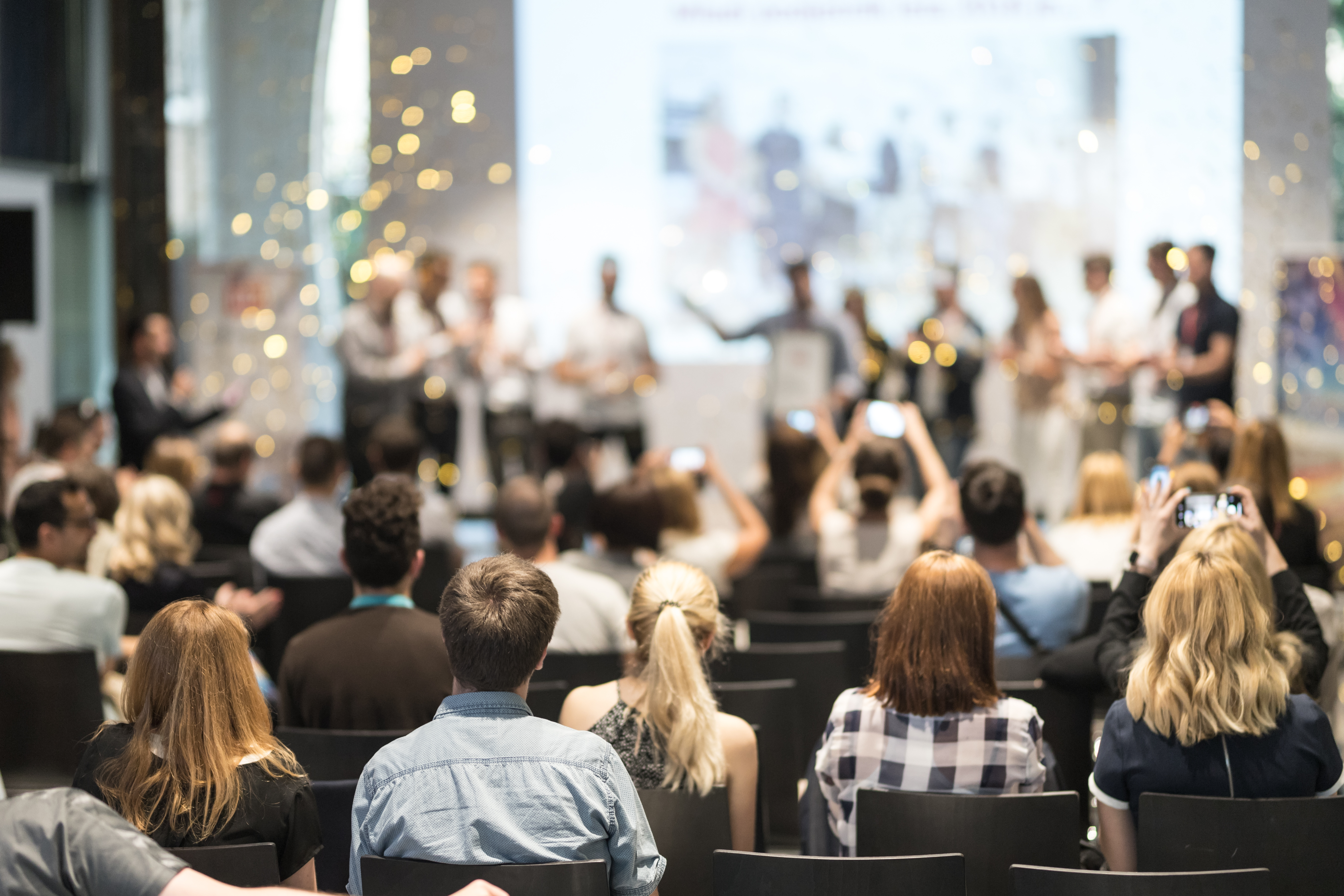 Audience attending an awards ceremony