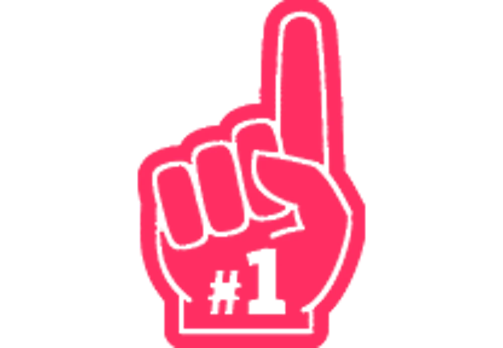 Number 1 foam finger icon