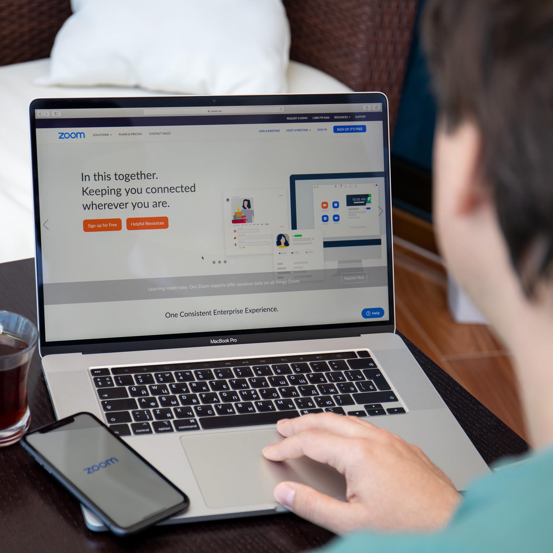 Worker on Zoom Web Browser Example
