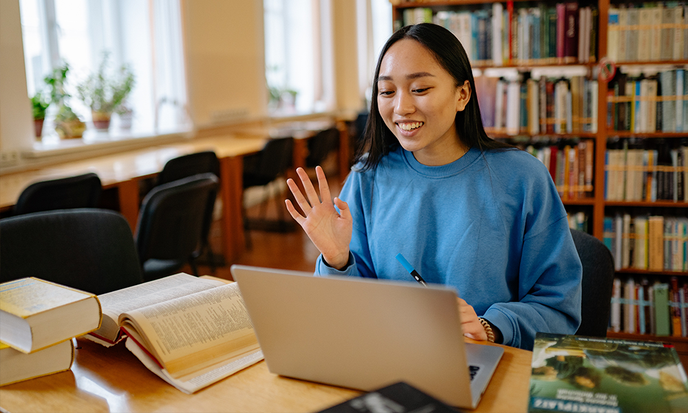 Student On Laptop