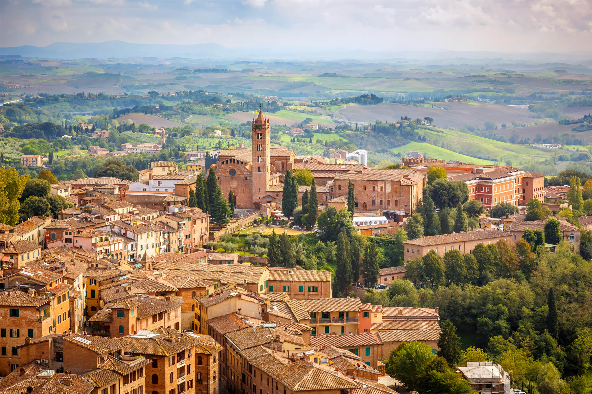 Scenic photo of European town during the day