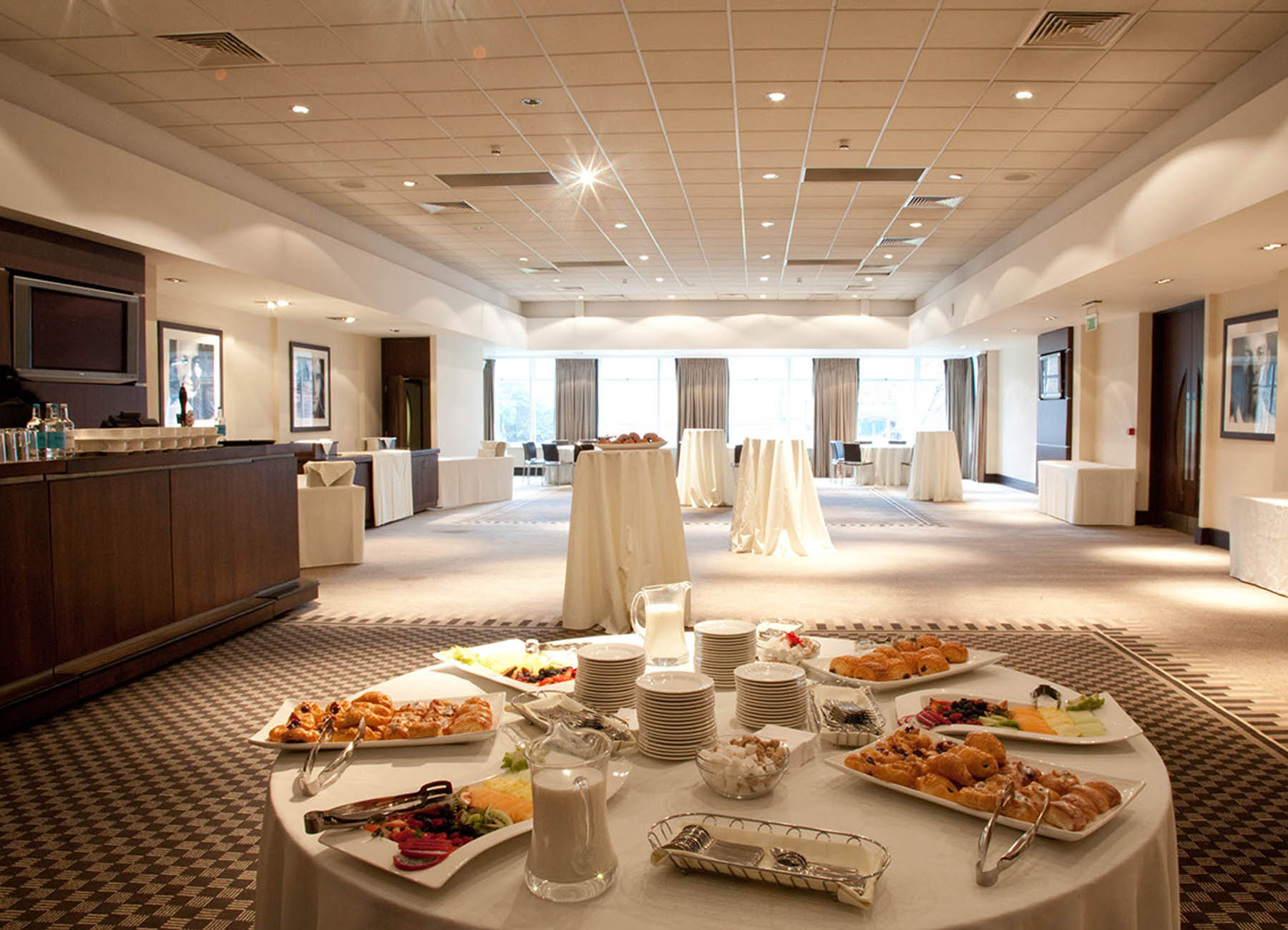 Thomas Lord suite with catering wide shot