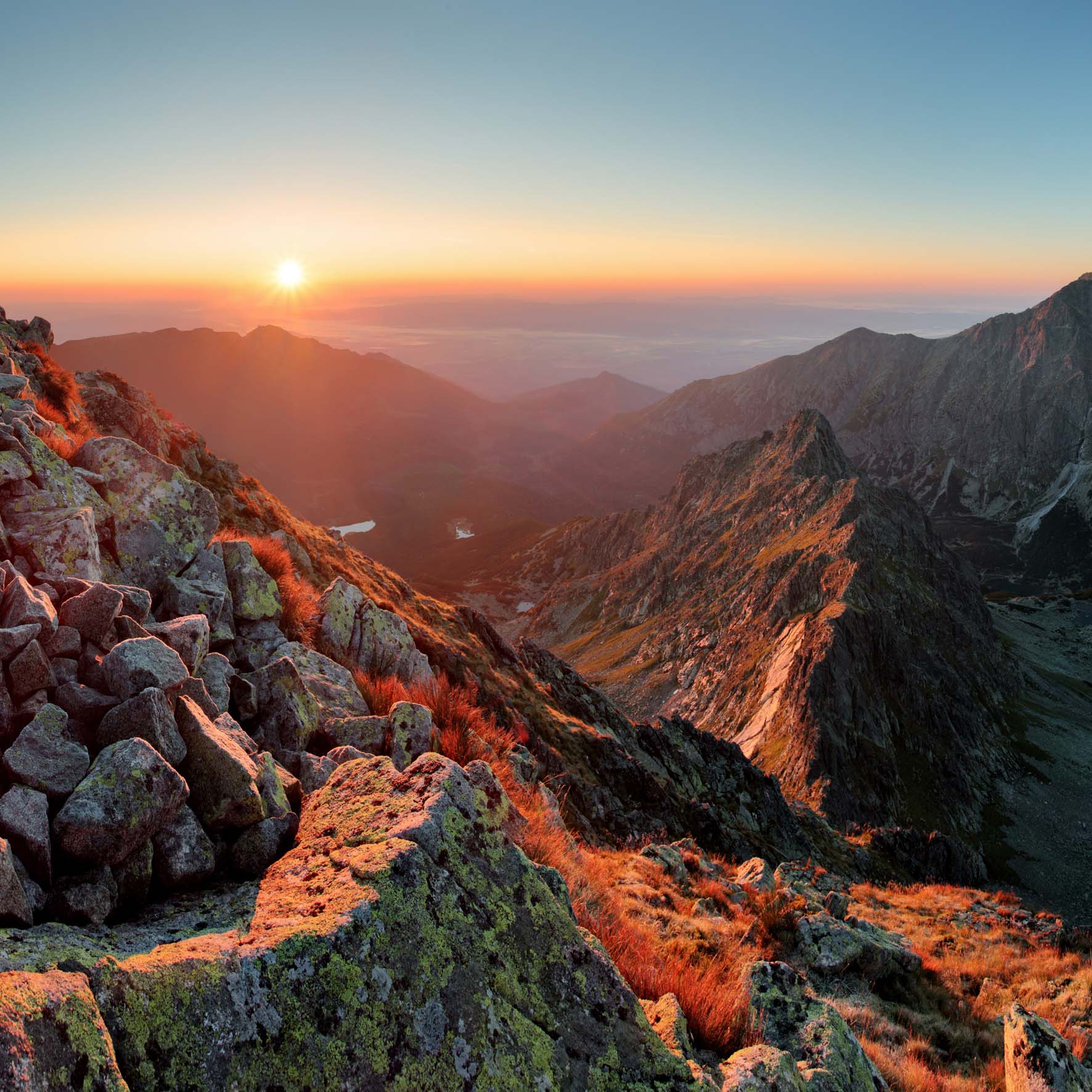 Sunrise over the mountains