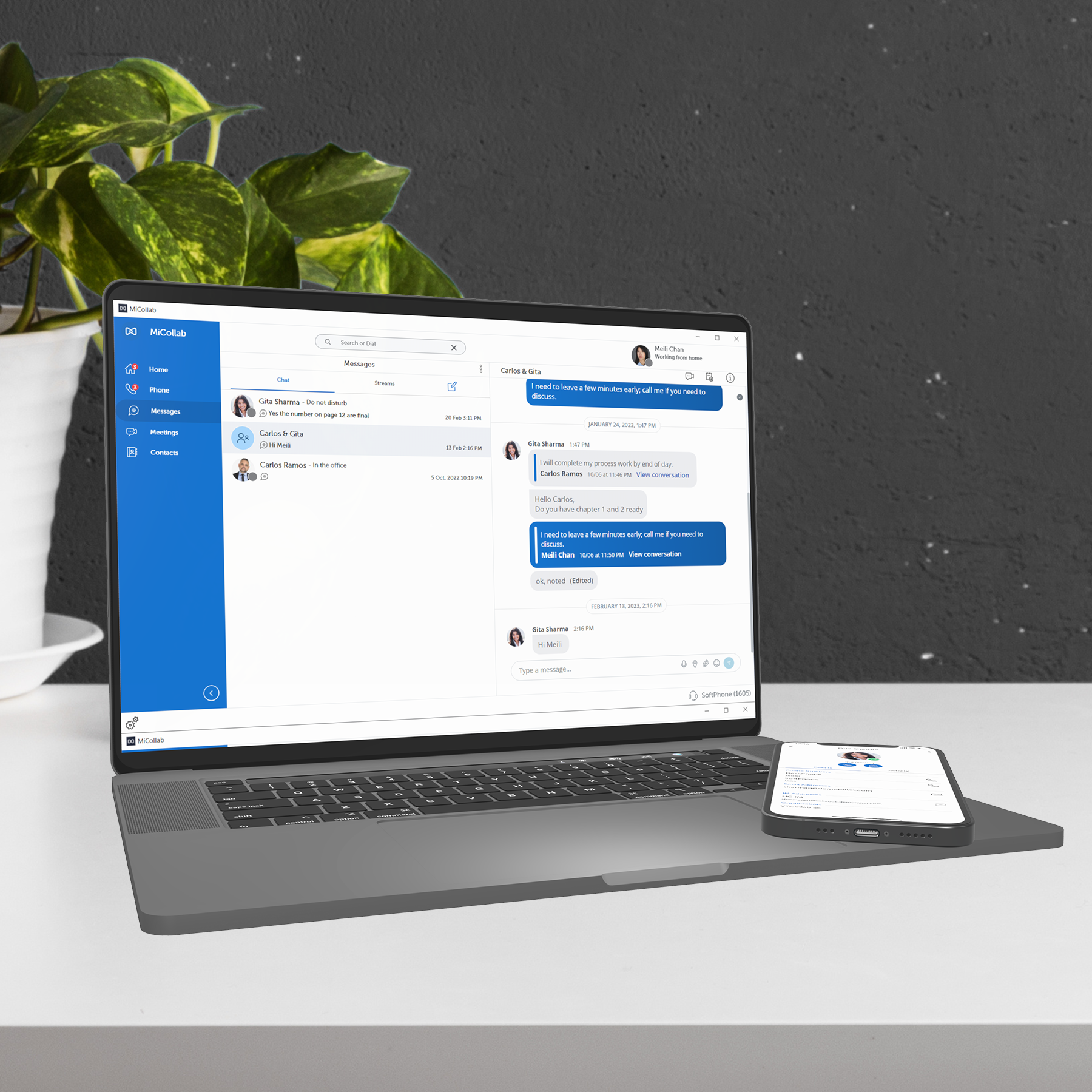 Mitel MiCollab On Laptop