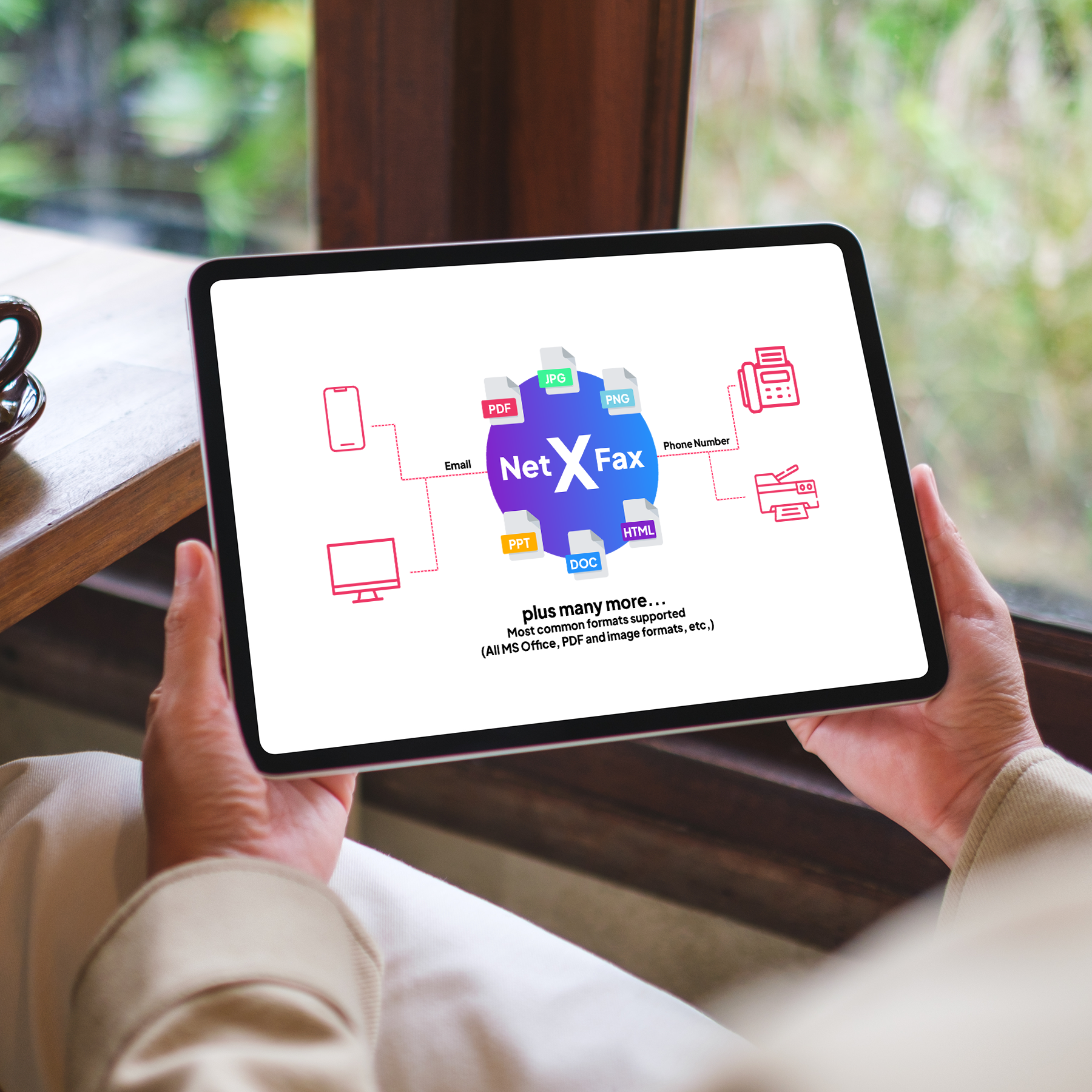 NetXFax On A Tablet Screen