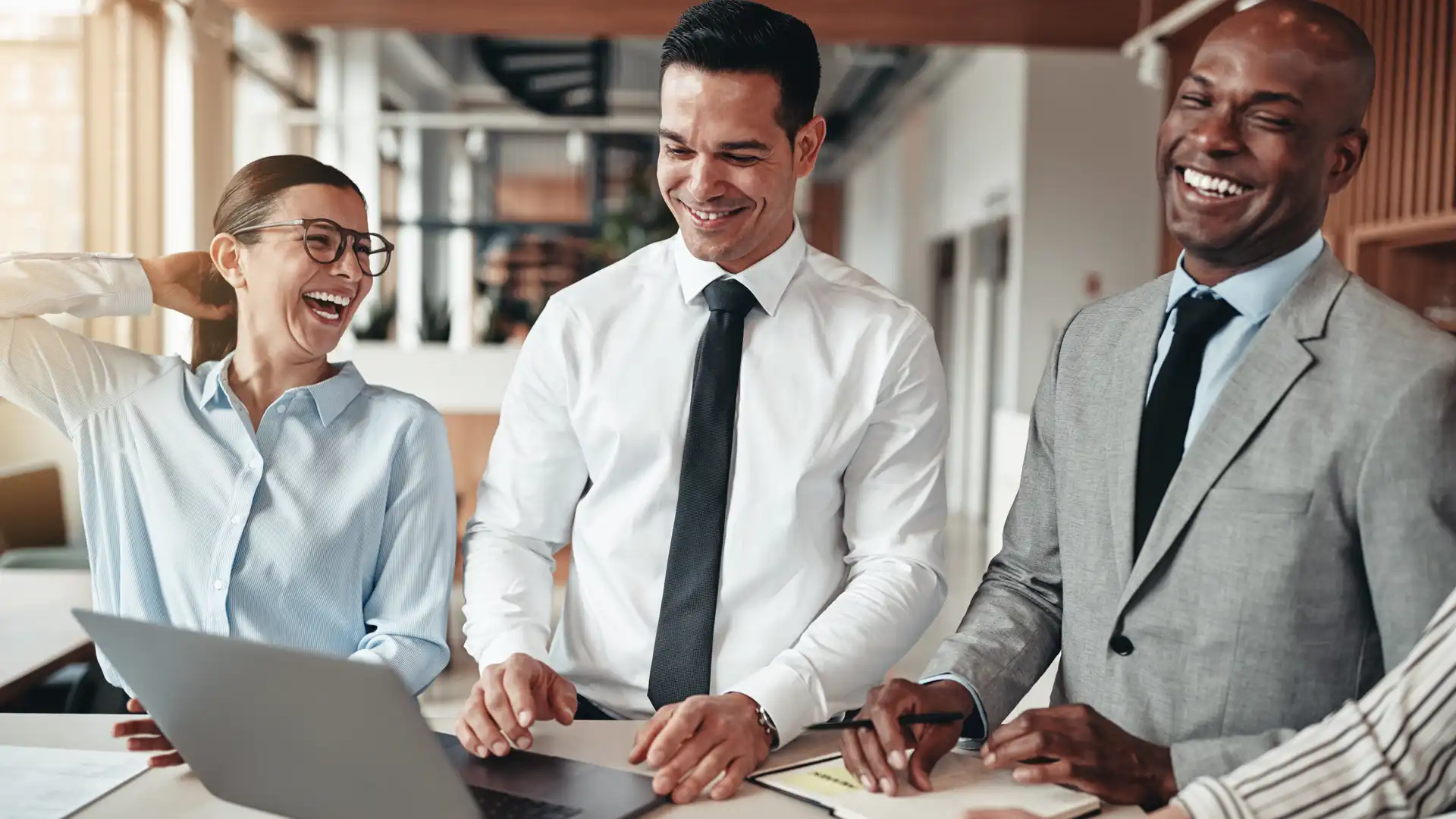 Digital Transformation consultants laughing and smiling